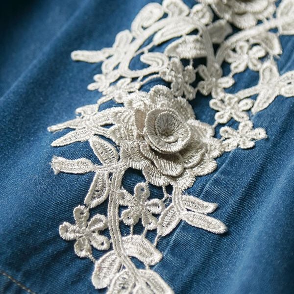 RANAN（ラナン）の「デコラティブデニムパンツ（フルレングスパンツ）」｜詳細画像