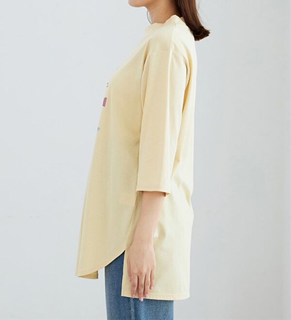 BELLUNA（ベルーナ）の「＜ＥＬＬＥ　Ａｃｔｉｖｅ＞多機能ロゴプリントチュニック（チュニック）」｜詳細画像