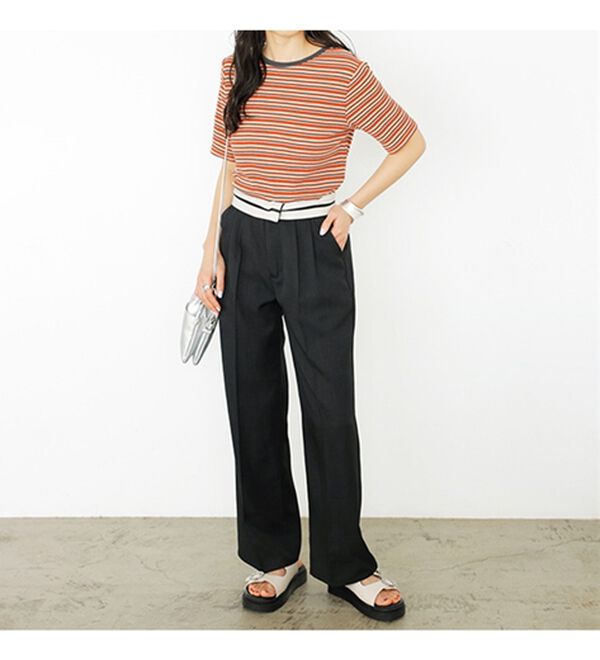 GeeRA（ジーラ）の「２ＷＡＹハイウエストスラックスパンツ（フルレングスパンツ）」｜詳細画像