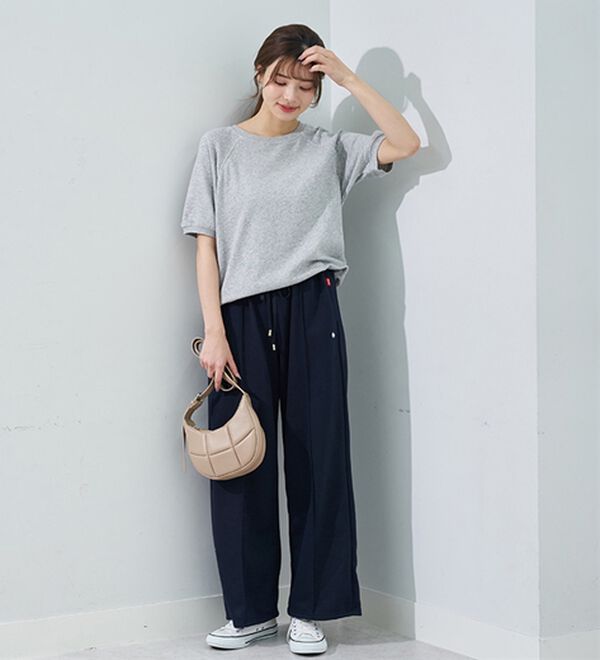 BELLUNA（ベルーナ）の「【ＰＯＬＯ　ＢＣＳ】裏毛素材センターシームワイドパンツ（フルレングスパンツ）」｜詳細画像