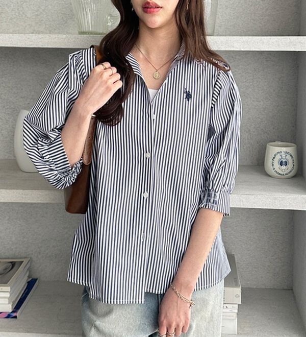 GeeRA（ジーラ）の「【Ｕ．Ｓ．　ＰＯＬＯ　ＡＳＳＮ．】ボリューム袖シャツブラウス（ブラウス）」｜詳細画像