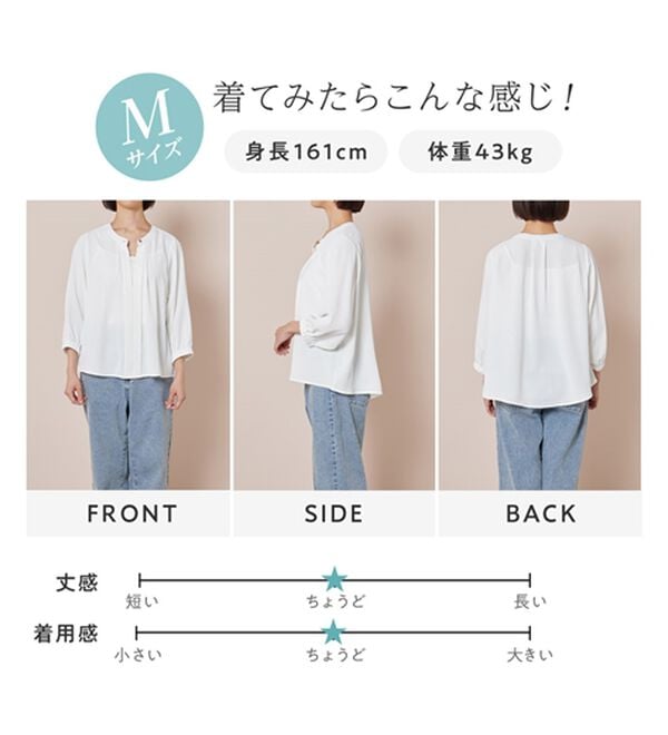 Viola e Viola（ヴィオラ エ ヴィオラ）の「さらさらＥＡＳＹ　２ＷＡＹ衿デザインブラウス（ブラウス）」｜詳細画像