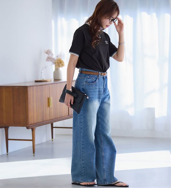 Viola e Viola（ヴィオラ エ ヴィオラ）の「【アンブロ】配色ラインロゴ刺しゅうTシャツ（カットソー）」｜詳細画像