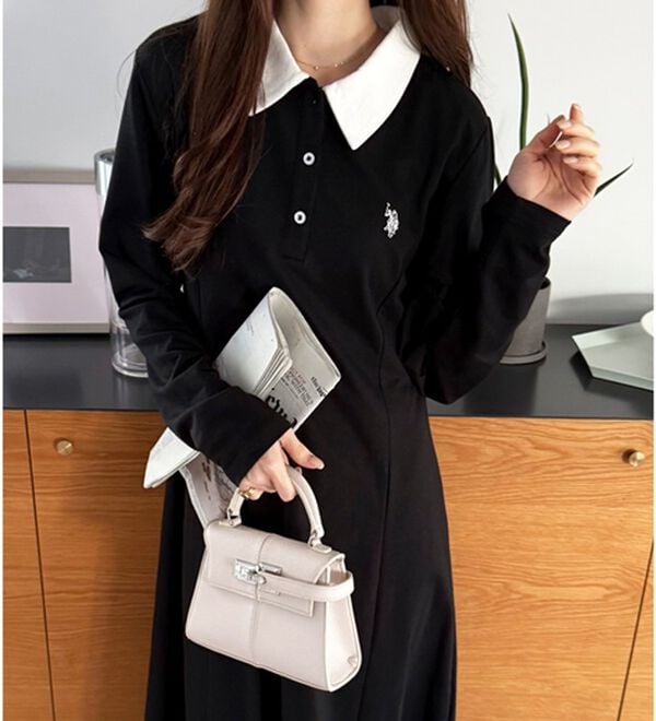 GeeRA（ジーラ）の「【U.S. POLO ASSN.】ポロ衿カットソーワンピース（その他ワンピース）」｜詳細画像