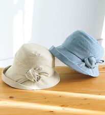 BELLUNA（ベルーナ）の「お洒落に日差し対策！綿１００％小顔魅せクロッシェ（帽子）」