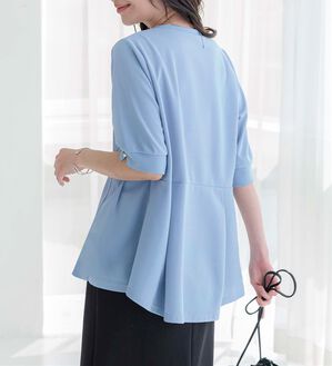 BELLUNA（ベルーナ）の「ジョーゼット素材タック使いＴブラウス（ブラウス）」｜詳細画像