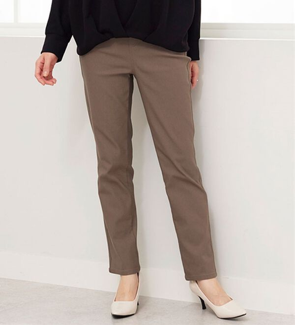 BELLUNA（ベルーナ）の「裏起毛ツイル素材ストレッチパンツ（フルレングスパンツ）」｜詳細画像