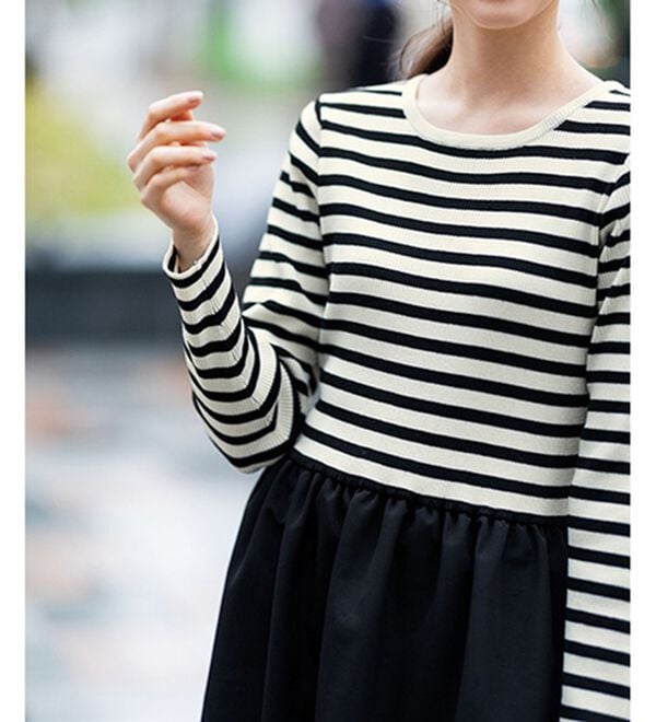 RANAN（ラナン）の「ニットドッキングワンピース（ドッキングワンピース）」｜詳細画像