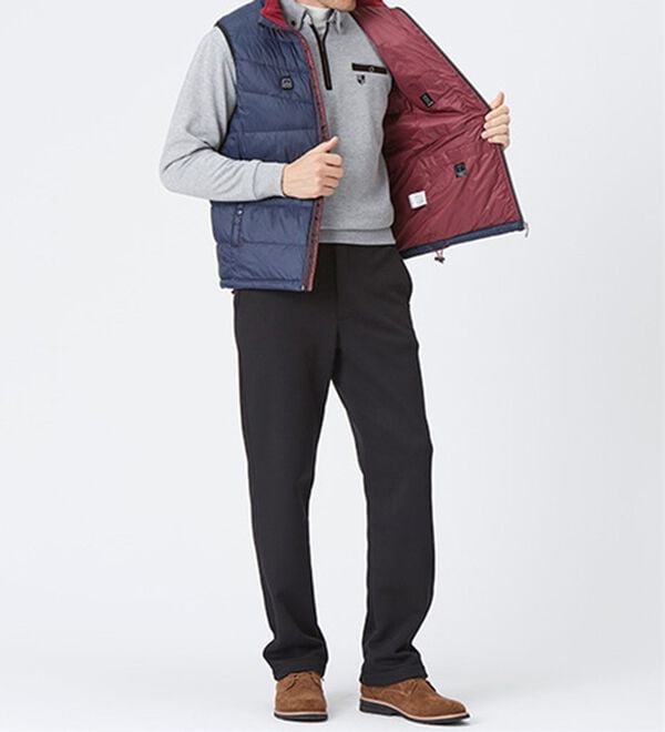 「＜ダンロップ・モータースポーツ＞秒・暖（すぐにあったか）ヒーター付ベスト（メンズベスト）」｜詳細画像