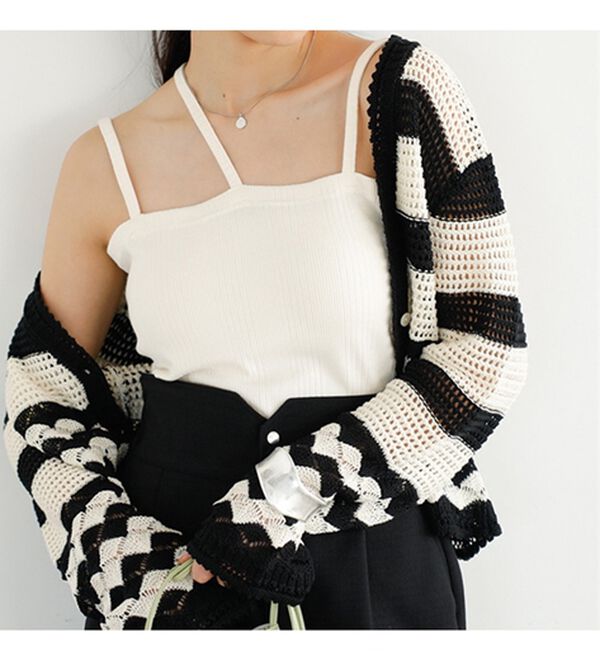 GeeRA（ジーラ）の「３ストラップランダムリブキャミソール（タンクトップ・キャミソール）」｜詳細画像