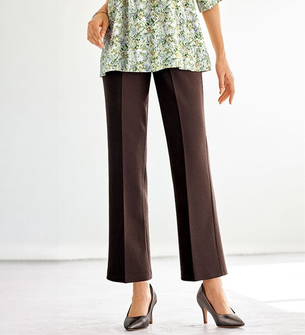 BELLUNA（ベルーナ）の「ジョーゼット素材フレアーパンツ（フルレングスパンツ）」｜詳細画像