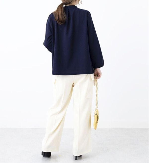 BELLUNA（ベルーナ）の「ジョーゼット素材衿フリルブラウス（ブラウス）」｜詳細画像