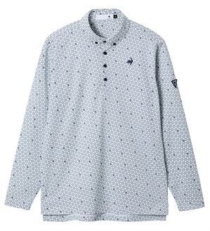 「＜ルコックスポルティフ＞トライアングルプリント長袖シャツ（メンズシャツ）」｜詳細画像