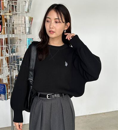 RANAN（ラナン）の「＜U.S.POLO ASSN.＞刺繍スウェットライクニット（ニット・セーター）」