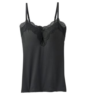 YU'NOW（ユナウ）の「ピーチ起毛ブラキャミ（ブラトップ・カップ付きインナー）」｜ブラック