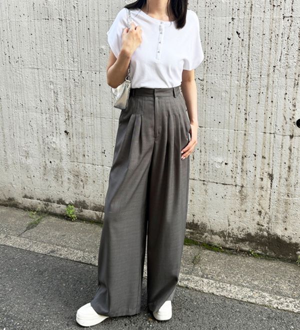 GeeRA（ジーラ）の「３タックワイドパンツ（フルレングスパンツ）」｜詳細画像