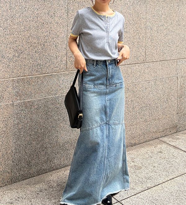 RANAN（ラナン）の「レイヤード風ヘンリーネックTシャツ（カットソー）」｜詳細画像