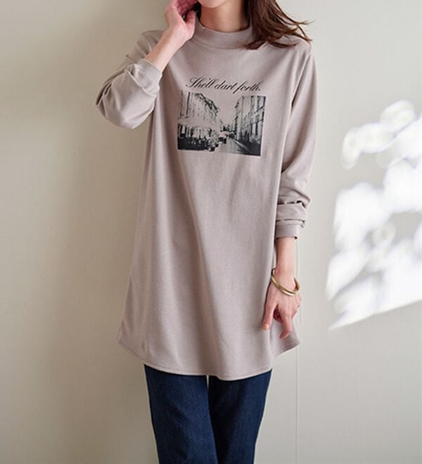 BELLUNA（ベルーナ）の「【メルティポンチ】プリントチュニック（チュニック）」｜詳細画像