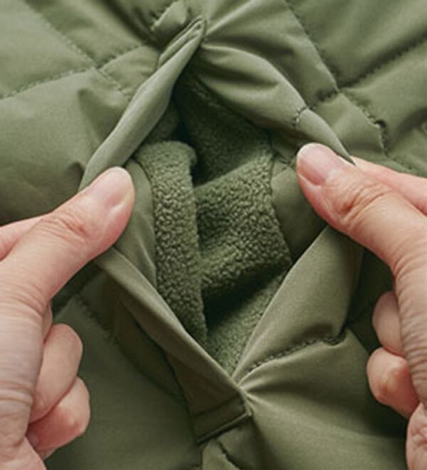 BELLUNA（ベルーナ）の「中わたキルトリバーシブルファーコート（ハーフコート）」｜詳細画像