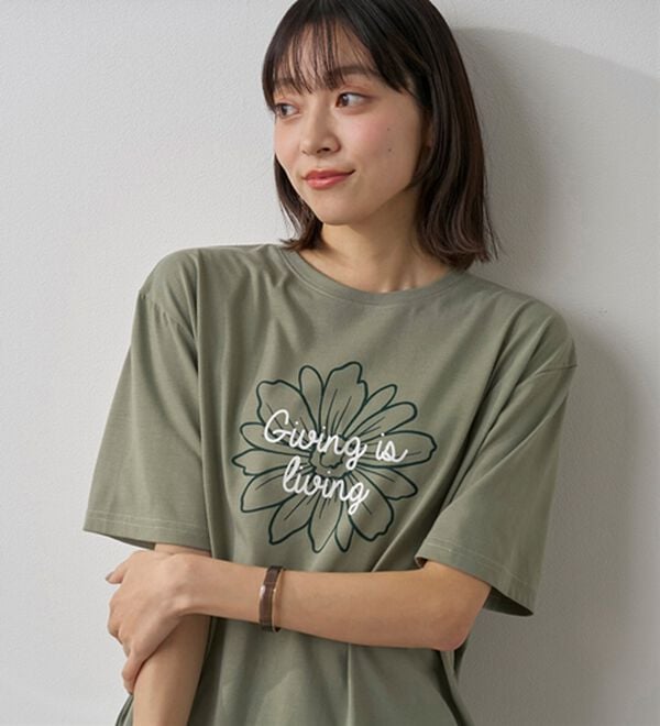 BELLUNA（ベルーナ）の「汗ジミ対策！よれない大人のプリントＴシャツ（Tシャツ）」｜詳細画像