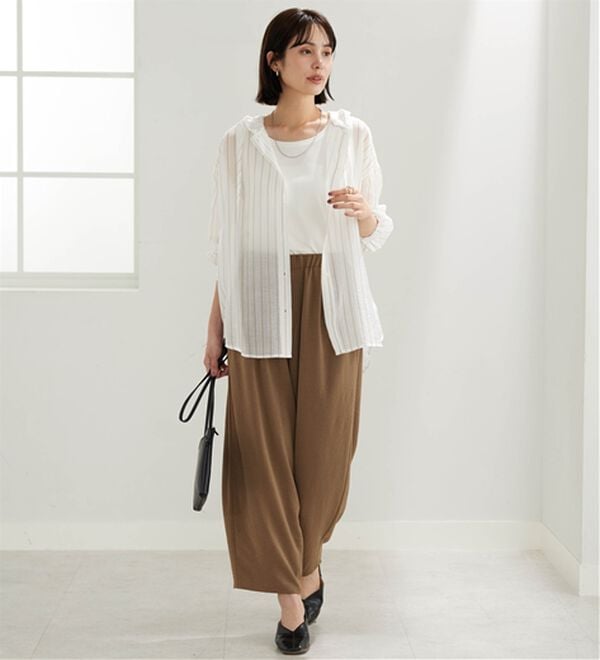 BELLUNA（ベルーナ）の「シアー素材フードデザインシャツジャケット（シャツ）」｜詳細画像