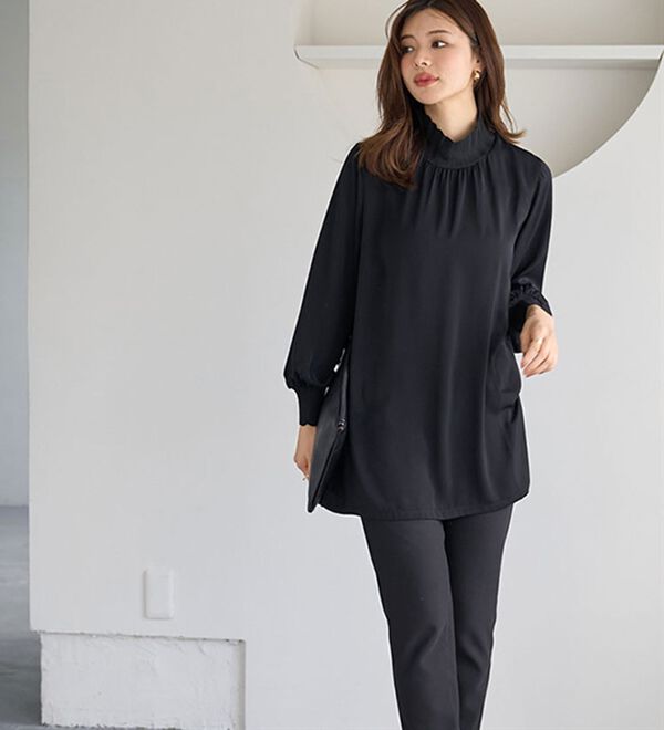 BELLUNA（ベルーナ）の「リブニット使いチュニック（チュニック）」｜詳細画像