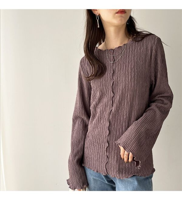 GeeRA（ジーラ）の「前後２ｗａｙフレアスリーブカットソー（カットソー）」｜詳細画像