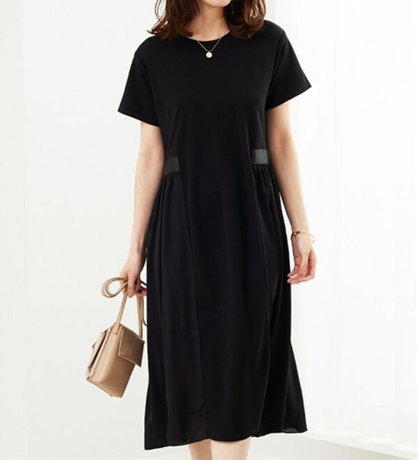 BELLUNA（ベルーナ）の「【Ｌａｇｒｉｌｕａ】サイドシフォン使いギャザー切替ワンピース（その他ワンピース）」｜詳細画像