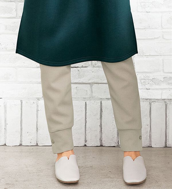 BELLUNA（ベルーナ）の「ワッフル素材裏起毛レギンスパンツ（スパッツ・レギンス）」｜詳細画像