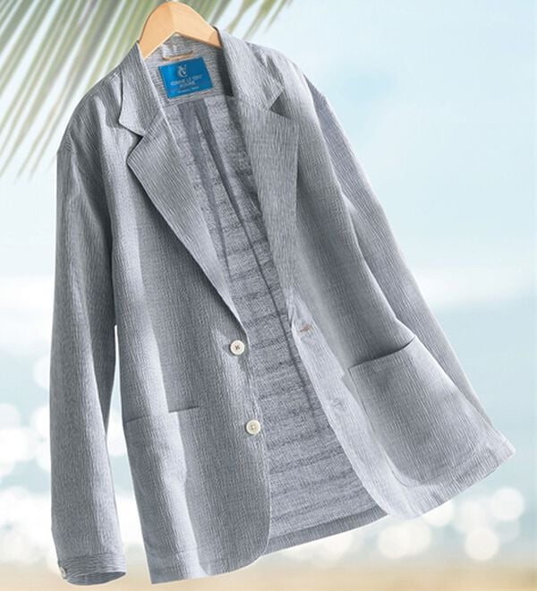 「＜コムルヴァン・オム＞紙糸軽やかテーラーカーデ（メンズジャケット）」｜詳細画像