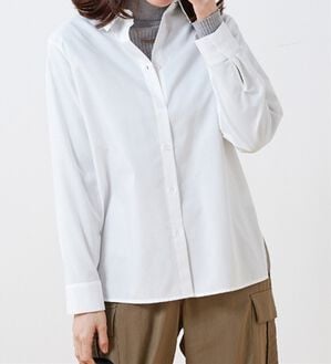 BELLUNA（ベルーナ）の「デイリーに着回せる！ベーシックシャツ（シャツ）」｜オフ白