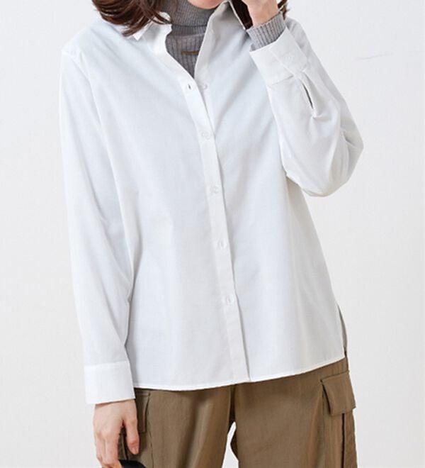 BELLUNA（ベルーナ）の「デイリーに着回せる！ベーシックシャツ（シャツ）」｜オフ白