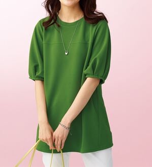 BELLUNA（ベルーナ）の「ポコポコ素材ふんわり袖チュニック（チュニック）」｜詳細画像