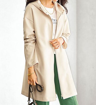 BELLUNA（ベルーナ）の「衿デザインロング丈パーカー（パーカー）」