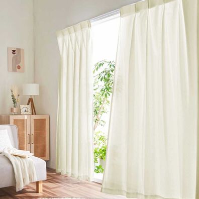 iellio（イエリオ）の「断熱保温ＵＶカット採光レースカーテン２枚組＜夜も見えにくい・透けにくい・省エネ節電＞（レースカーテン）」