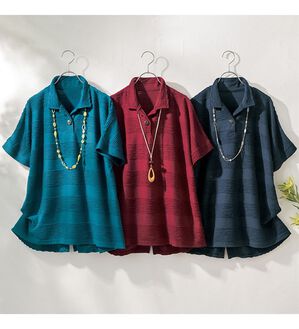 ルフラン（ルフラン）の「【３色組】後ろ可愛いジャカードプルオーバー（カットソー）」｜詳細画像