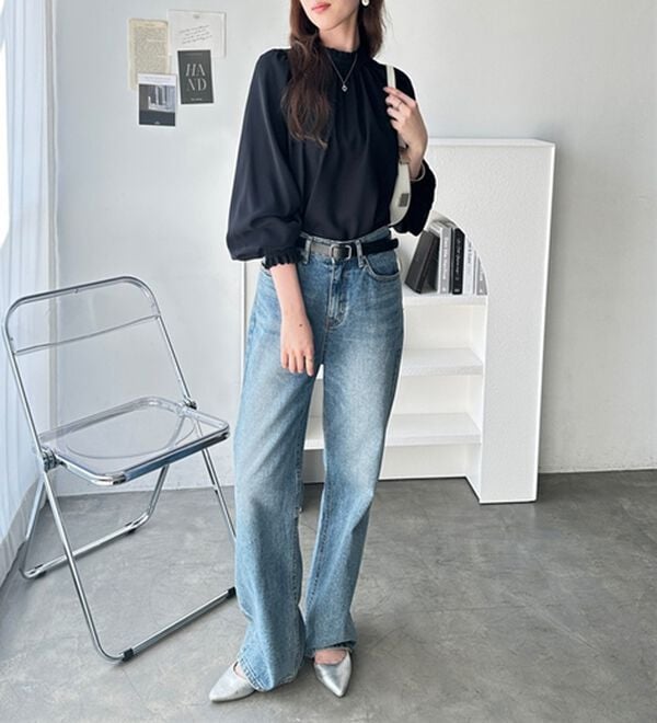 GeeRA（ジーラ）の「フリル衿バルーンスリーブブラウス（ブラウス）」｜詳細画像