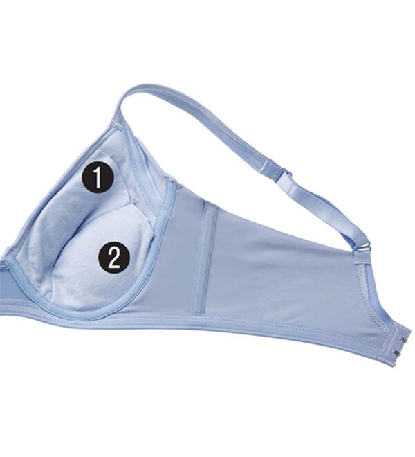 LAVIENNE（ラヴィエンヌ）の「【２色組】そげ胸さんのピタッとフィットブラ（ブラジャー）」｜詳細画像