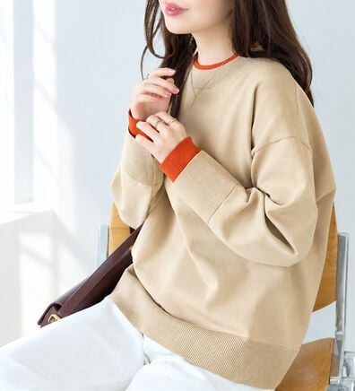 BELLUNA（ベルーナ）の「重ね着風配色スポンディッシュニット（ニット・セーター）」