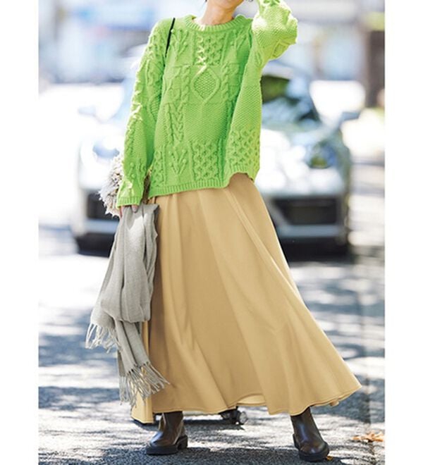 RANAN（ラナン）の「フレアーシルエットハイウエストスカート（ロングスカート）」｜詳細画像