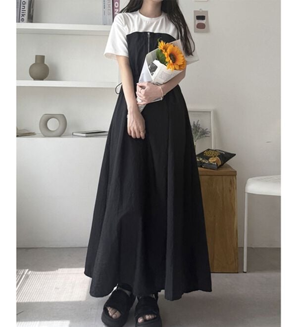 GeeRA（ジーラ）の「ハーフジップビスチェドッキングワンピース（その他ワンピース）」｜詳細画像