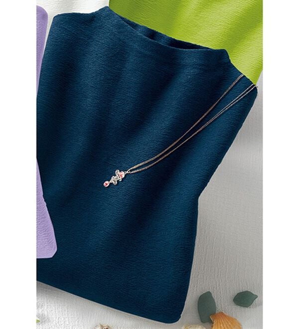 ルフラン（ルフラン）の「汗じみ対策ひんやりマチ付プルオーバー（カットソー）」｜ネイビー