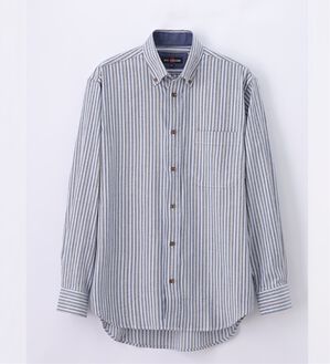 「着心地快適ストレッチネルシャツ（メンズシャツ）」｜ブルーストライプ