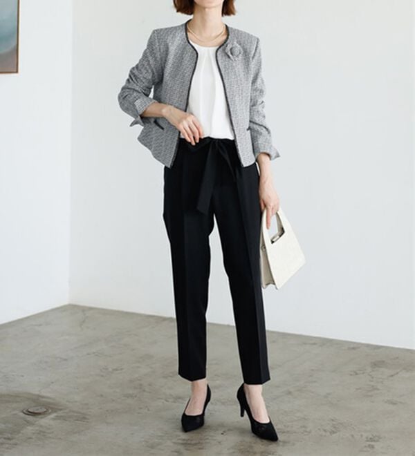 GeeRA（ジーラ）の「【入卒式/セレモニー】ツイード着回し５点セットスーツ　２ジャケット＆パンツ＆ワンピ（その他スーツ）」｜詳細画像