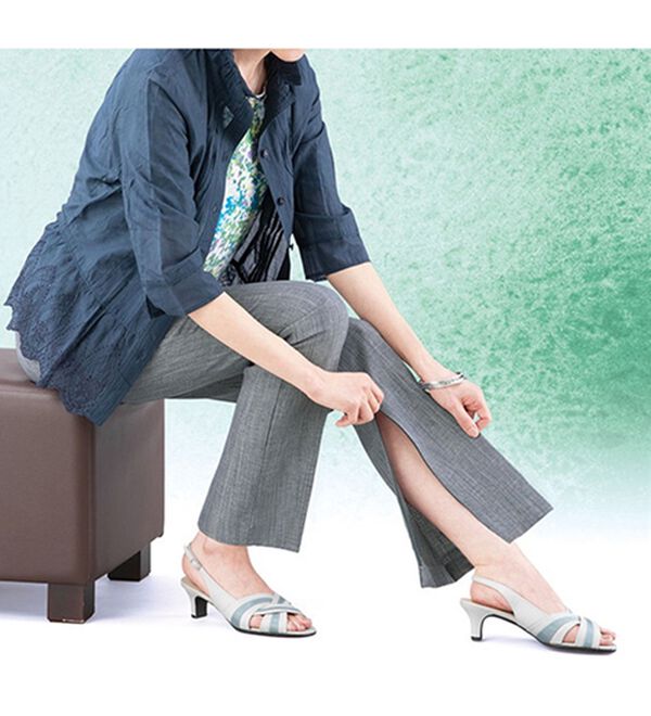 ルフラン（ルフラン）の「【２本組】日本製裾ファスナー付涼やか夏パンツ（フルレングスパンツ）」｜詳細画像