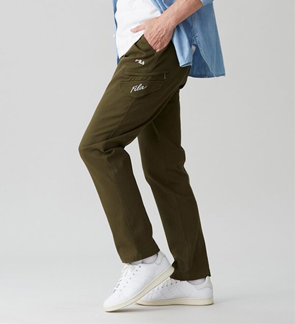 「＜フィラ＞素材で選べる！コットンストレッチカーゴ（メンズフルレングスパンツ）」｜詳細画像