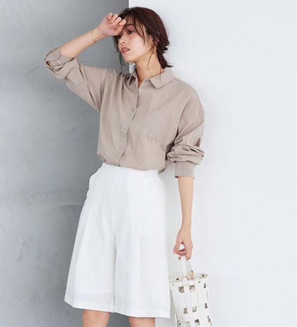 Pierrot（ピエロ）の「綿１００％オーバーサイズシャツ（シャツ）」｜詳細画像