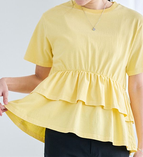 RANAN（ラナン）の「ピグメントフリルトップス（カットソー）」｜詳細画像