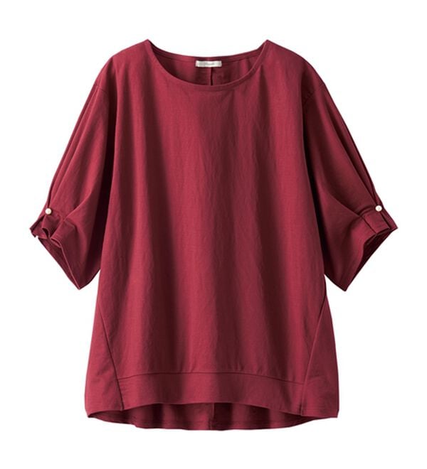 BELLUNA（ベルーナ）の「【接触冷感】涼感素材袖パールデザインプルオーバー（カットソー）」｜詳細画像