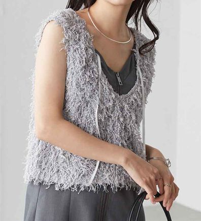 RANAN（ラナン）の「前後2WAYフリンジショートベスト（ベスト）」